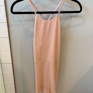 Fabletics Dusty Blush Strappy Active Romper